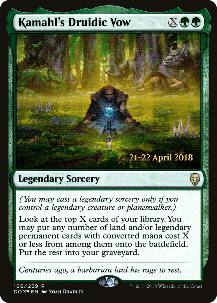 Kamahl's Druidic Vow (PRE-166S) [Dominaria Promos] Foil