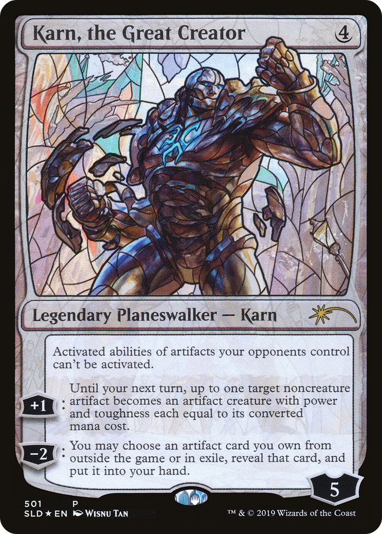 Karn, the Great Creator (Stained Glass) (SLD-501) [Secret Lair Drop] Foil