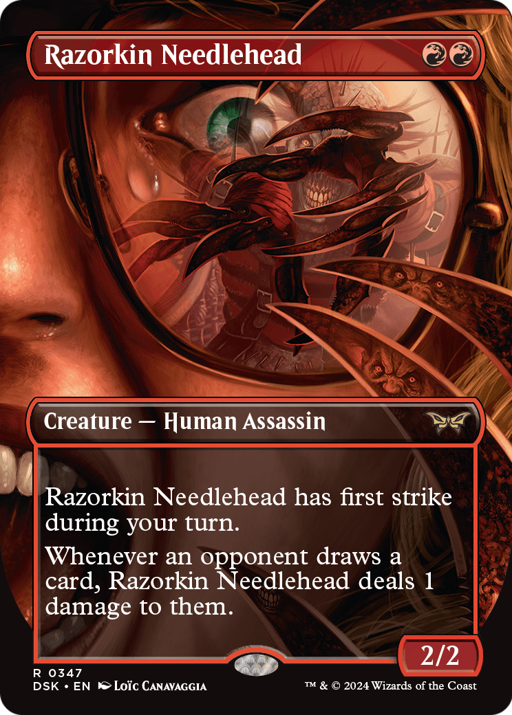 Razorkin Needlehead (Borderless) (DSK-347) [Duskmourn: House of Horror] Foil