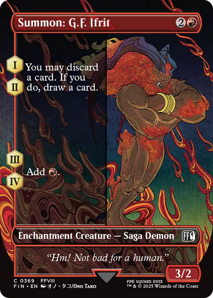 Summon: G.F. Ifrit (Borderless) (FIN-369) [FINAL FANTASY] (Borderless) Foil