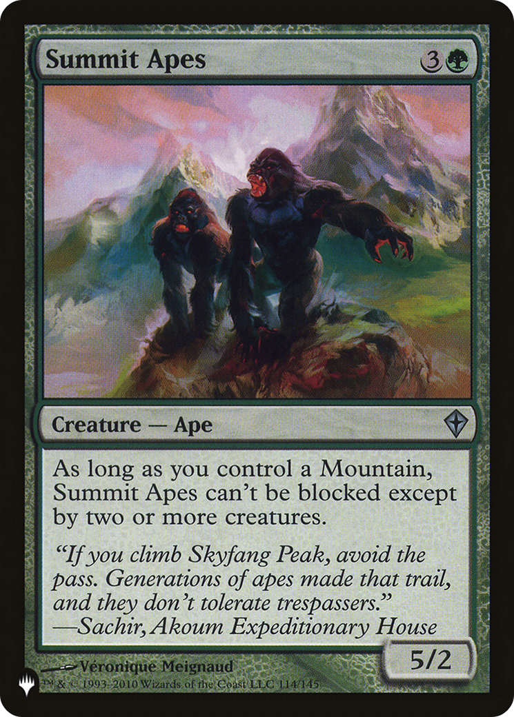 Summit Apes (LIST-WWK-114) [The List]