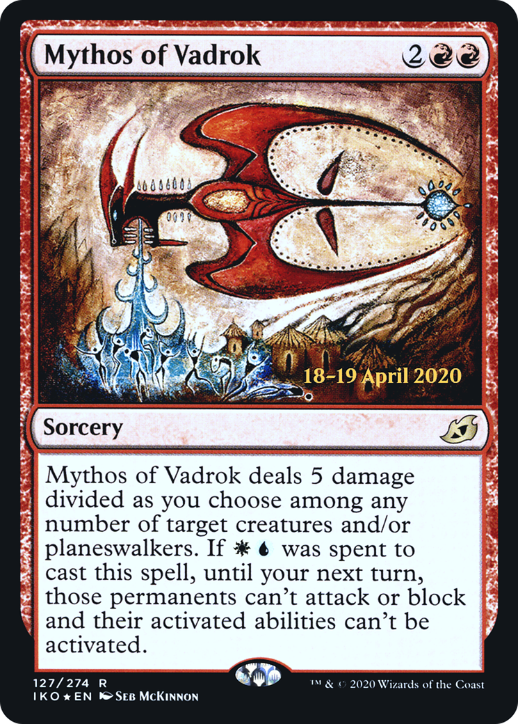 Mythos of Vadrok (PRE-127S) [Ikoria: Lair of Behemoths Promos] Foil