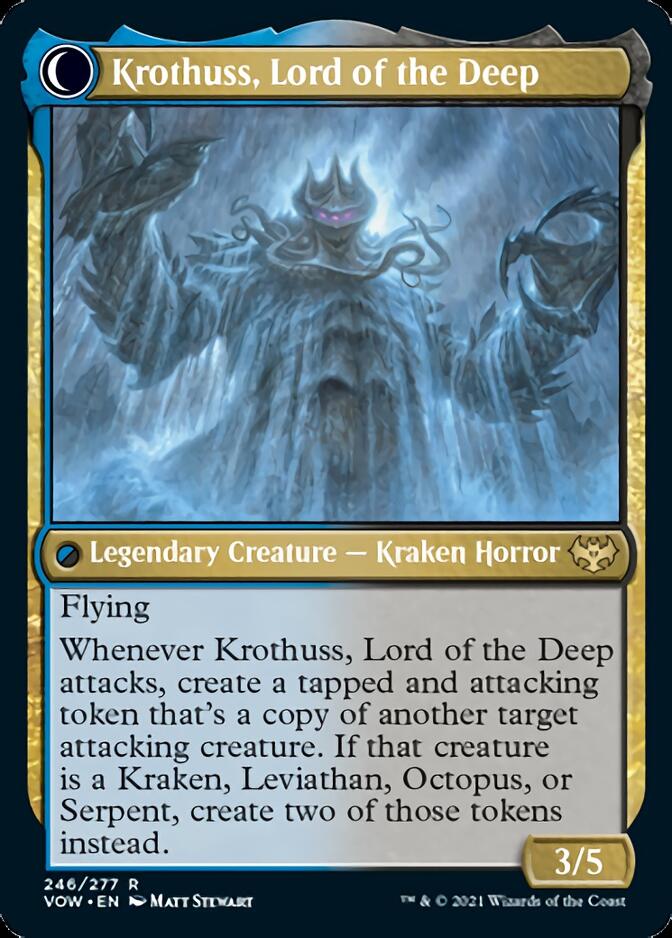 Runo Stromkirk // Krothuss, Lord of the Deep (VOW-246) [Innistrad: Crimson Vow]: (Double Faced Transform) Foil