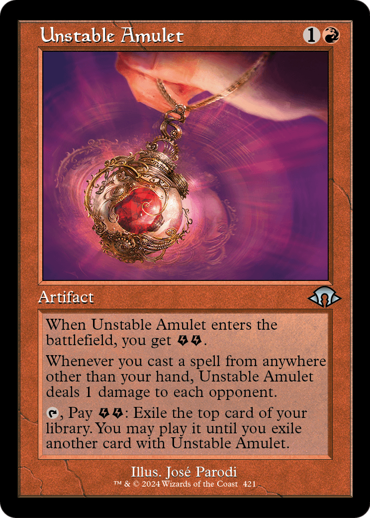 Unstable Amulet (Retro Frame) (MH3-421) [Modern Horizons 3] Foil