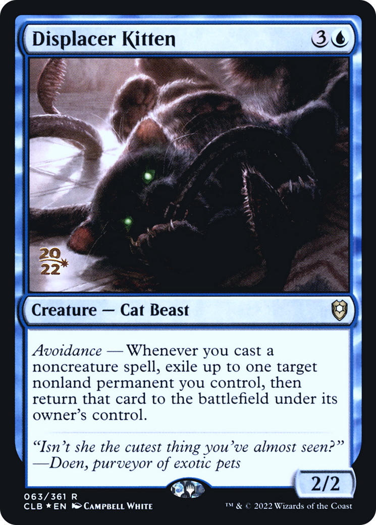 Displacer Kitten (PRE-063) [Battle for Baldur's Gate Promos] Foil