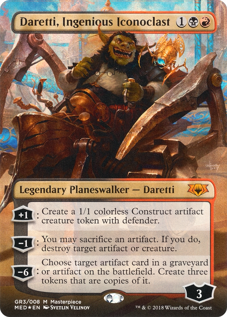 Daretti, Ingenious Iconoclast (MED-GR3) [Mythic Edition] (Borderless) Foil