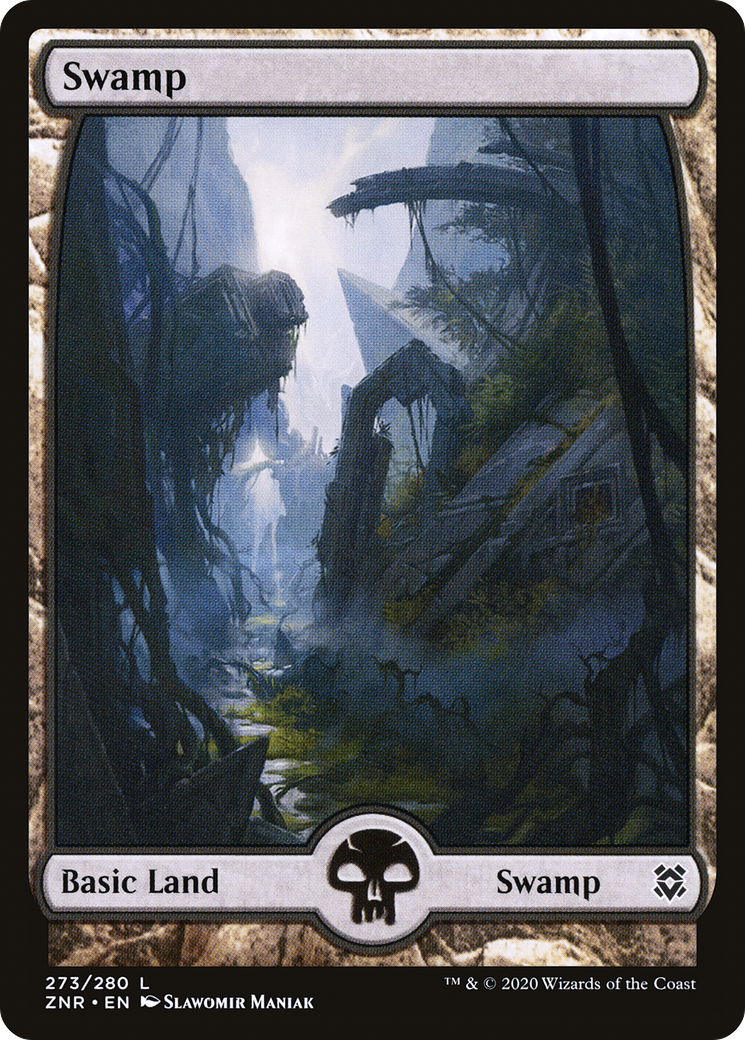Swamp (ZNR-273) [Zendikar Rising]: (Full Art) Foil