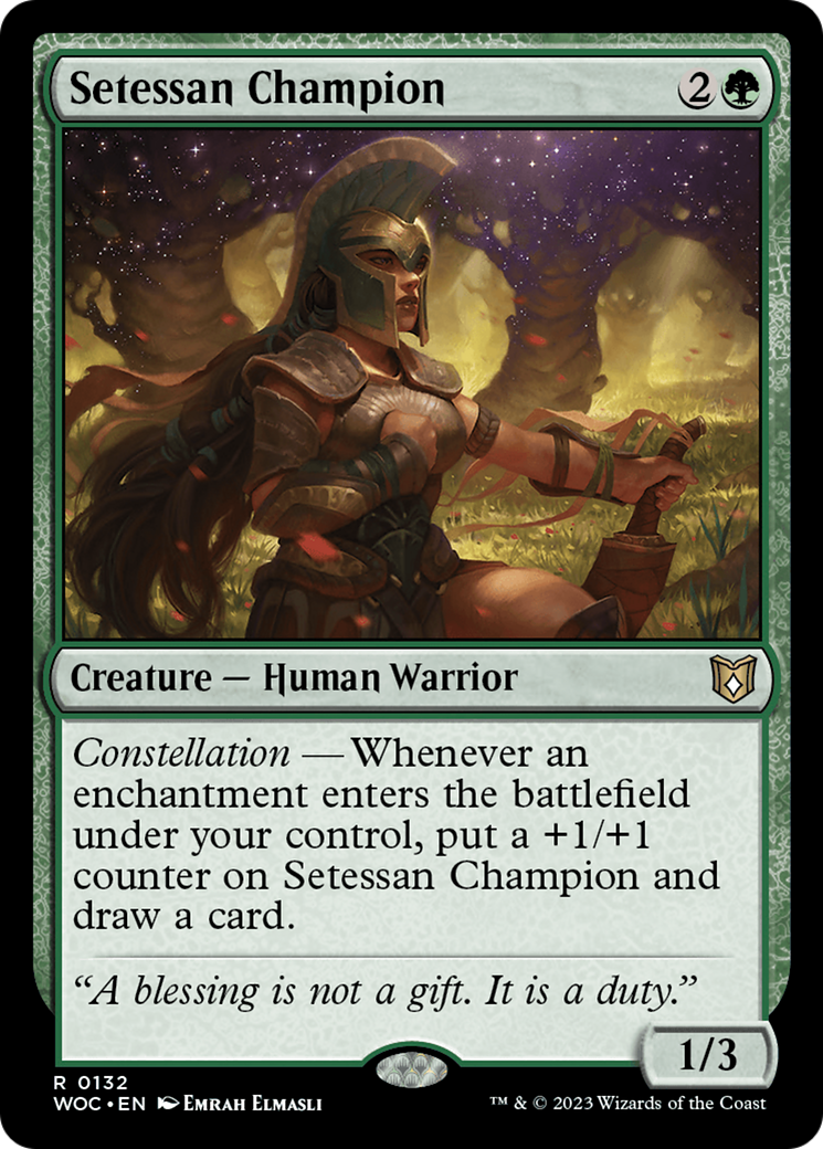 Setessan Champion (WOC-132) [Wilds of Eldraine Commander]
