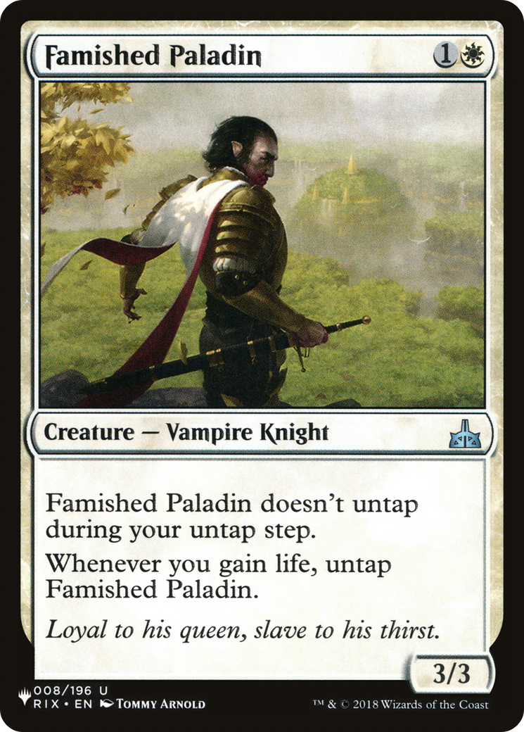 Famished Paladin (LIST-RIX-8) [The List]