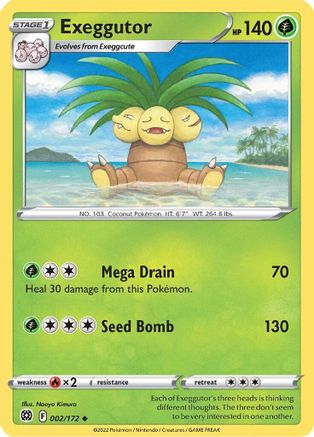Exeggutor 2/172 - [SWSH09 Brilliant Stars] Reverse Holofoil