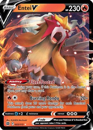 Entei V 22/172 - [SWSH09 Brilliant Stars] Holofoil