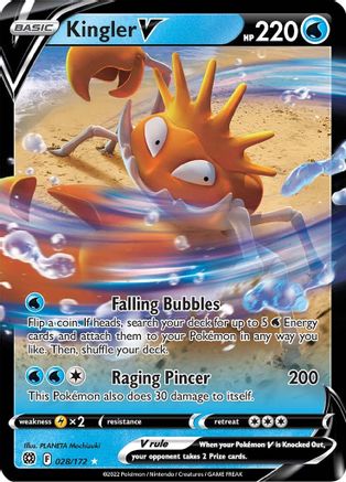 Kingler V 28/172 - [SWSH09 Brilliant Stars] Holofoil