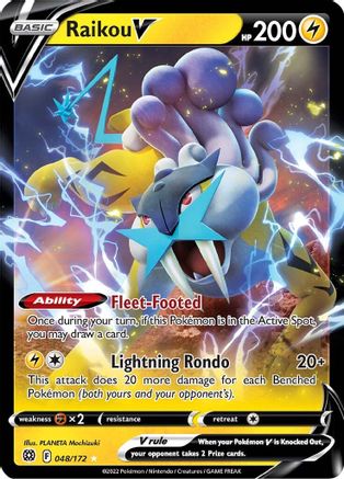 Raikou V 48/172 - [SWSH09 Brilliant Stars] Holofoil