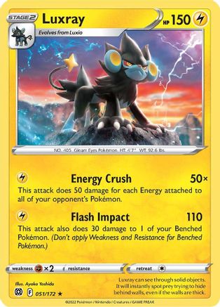 Luxray 51/172 - [SWSH09 Brilliant Stars] Reverse Holofoil