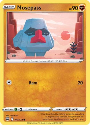 Nosepass 73/172 - [SWSH09 Brilliant Stars] Reverse Holofoil