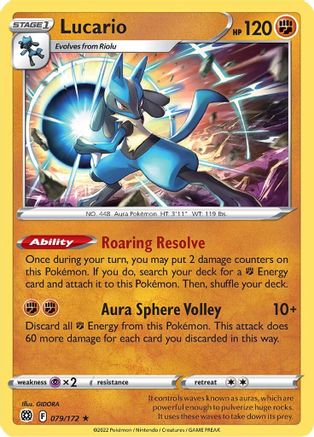 Lucario 79/172 - [SWSH09 Brilliant Stars] Reverse Holofoil