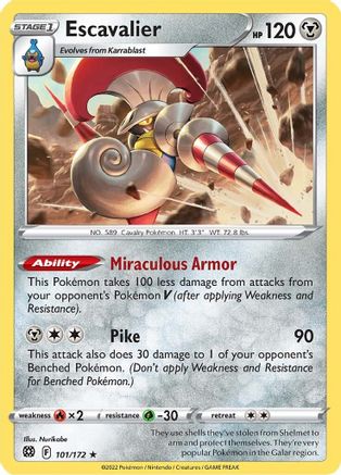 Escavalier 101/172 - [SWSH09 Brilliant Stars] Reverse Holofoil