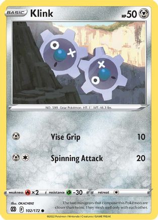 Klink 102/172 - [SWSH09 Brilliant Stars] Reverse Holofoil