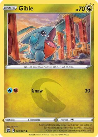 Gible 107/172 - [SWSH09 Brilliant Stars] Reverse Holofoil