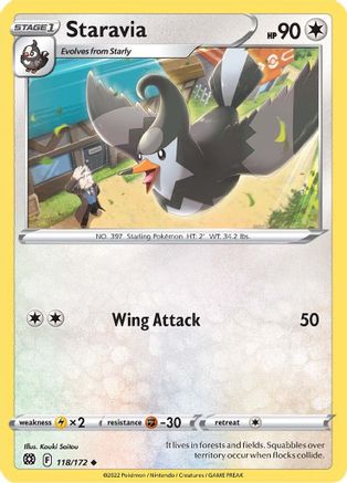 Staravia 118/172 - [SWSH09 Brilliant Stars] Reverse Holofoil