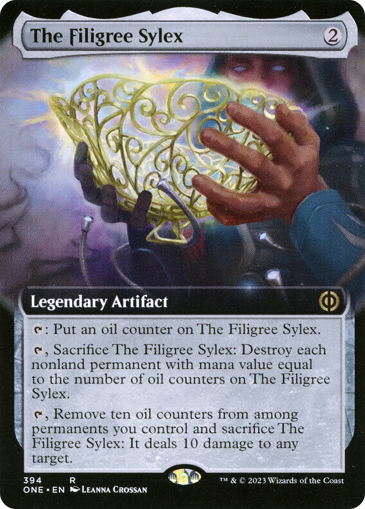 The Filigree Sylex (ONE-394) [Phyrexia: All Will Be One]: (Extended Art) Foil
