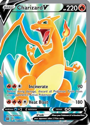 Charizard V (Full Art) 153/172 - [SWSH09 Brilliant Stars] Holofoil