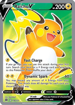 Raichu V (Full Art) 158/172 - [SWSH09 Brilliant Stars] Holofoil
