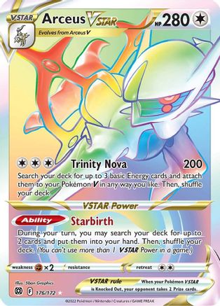 Arceus VSTAR (Secret) (176) 176/172 - [SWSH09 Brilliant Stars] Holofoil