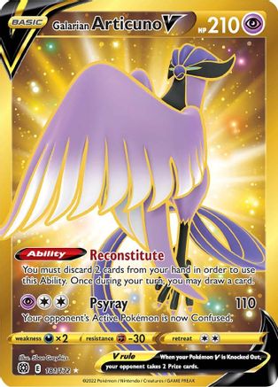 Galarian Articuno V (Secret) 181/172 - [SWSH09 Brilliant Stars] Holofoil