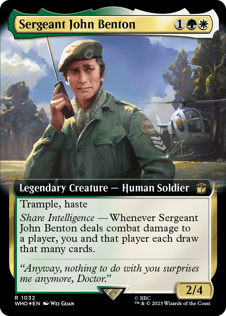 Sergeant John Benton (WHO-1032) [Doctor Who]: (Extended Art) Foil