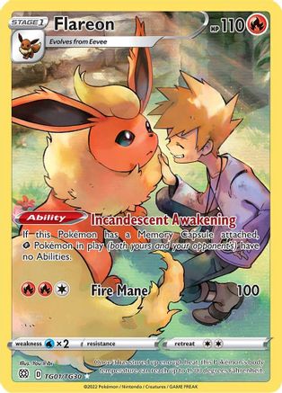 Flareon TG01/30 - [SWSH09 Brilliant Stars Trainer Gallery] Holofoil