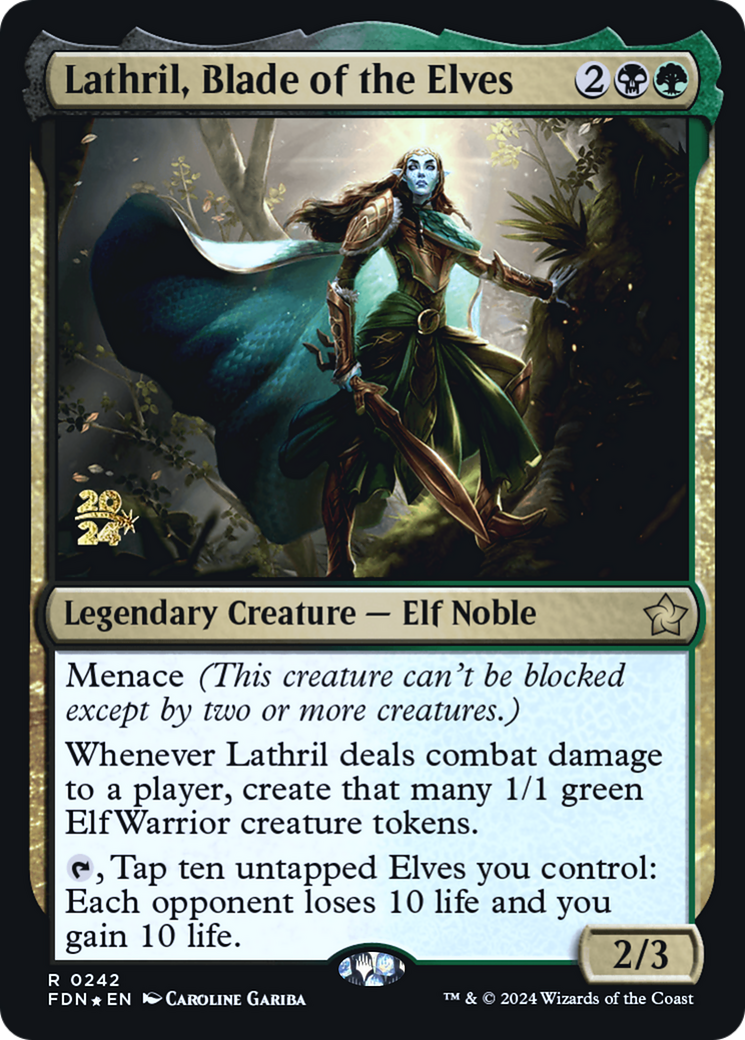 Lathril, Blade of the Elves (PRE-242S) [Foundations Promos] Foil