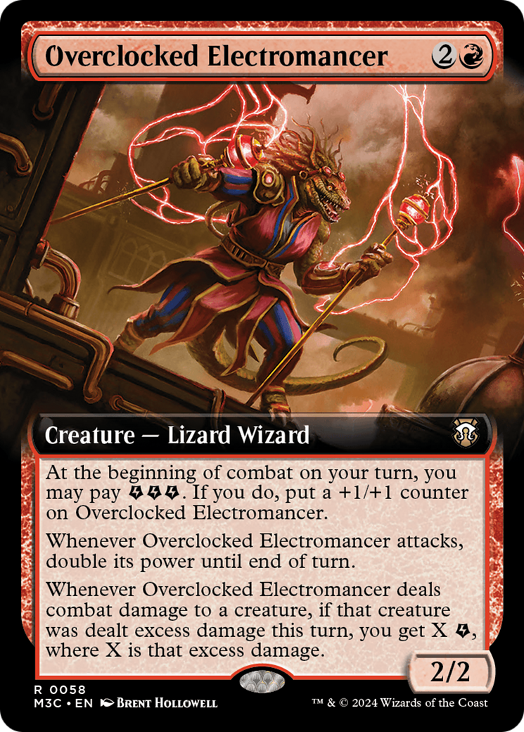 Overclocked Electromancer (M3C-058) [Modern Horizons 3 Commander]: (Extended Art)