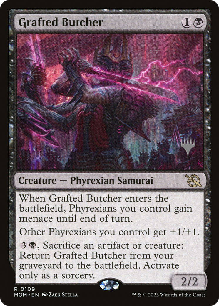 Grafted Butcher (PPMOM-109P) [March of the Machine Promos] Foil