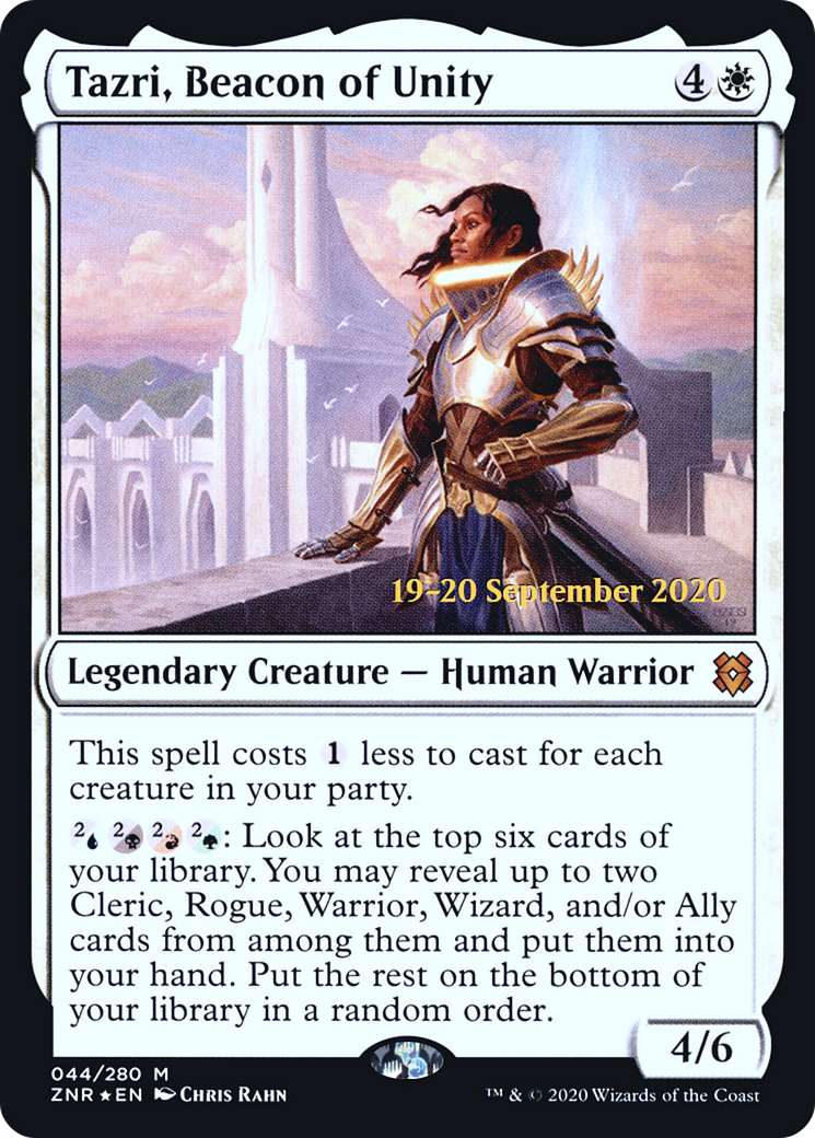Tazri, Beacon of Unity (PRE-44S) [Zendikar Rising Promos] Foil