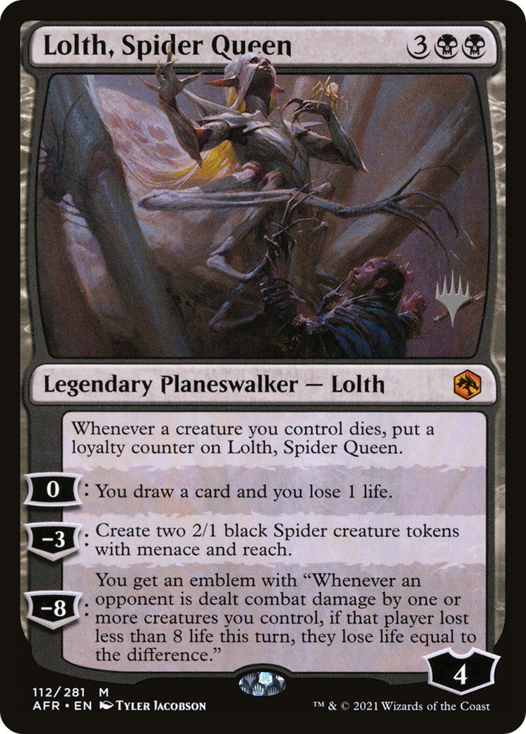 Lolth, Spider Queen (PPAFR-112P) [Promo Pack: Adventures in the Forgotten Realms Promos]
