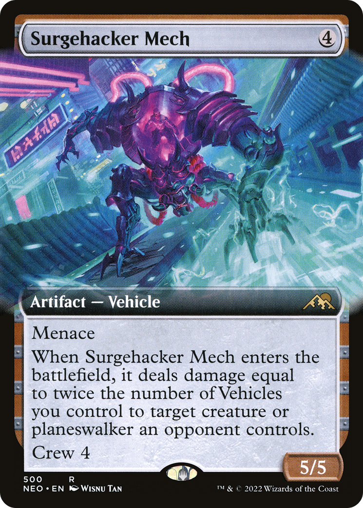Surgehacker Mech (Extended Art) (NEO-500) [Kamigawa: Neon Dynasty]