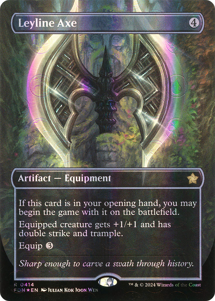 Leyline Axe (FDN-414) [Foundations] (Borderless) Foil