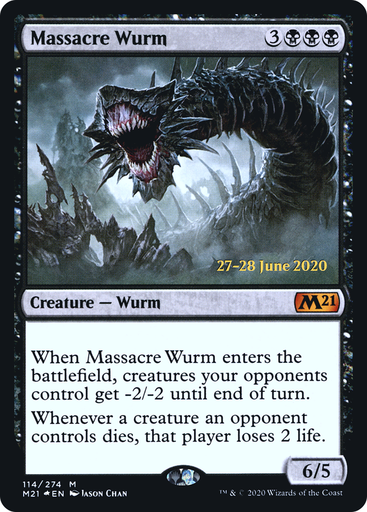Massacre Wurm (PRE-114S) [Core Set 2021 Promos] Foil