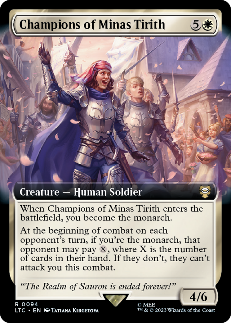 Champions of Minas Tirith (LTC-094) [Tales of Middle-earth Commander]: (Extended Art)