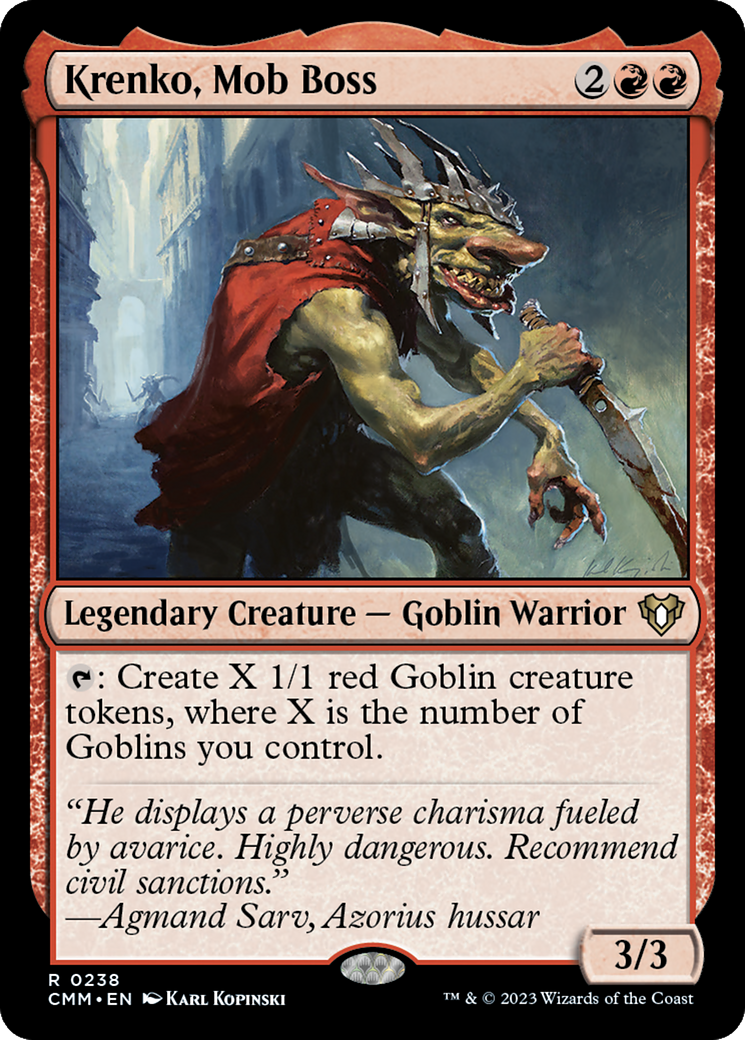 Krenko, Mob Boss (CMM-238) [Commander Masters] Foil