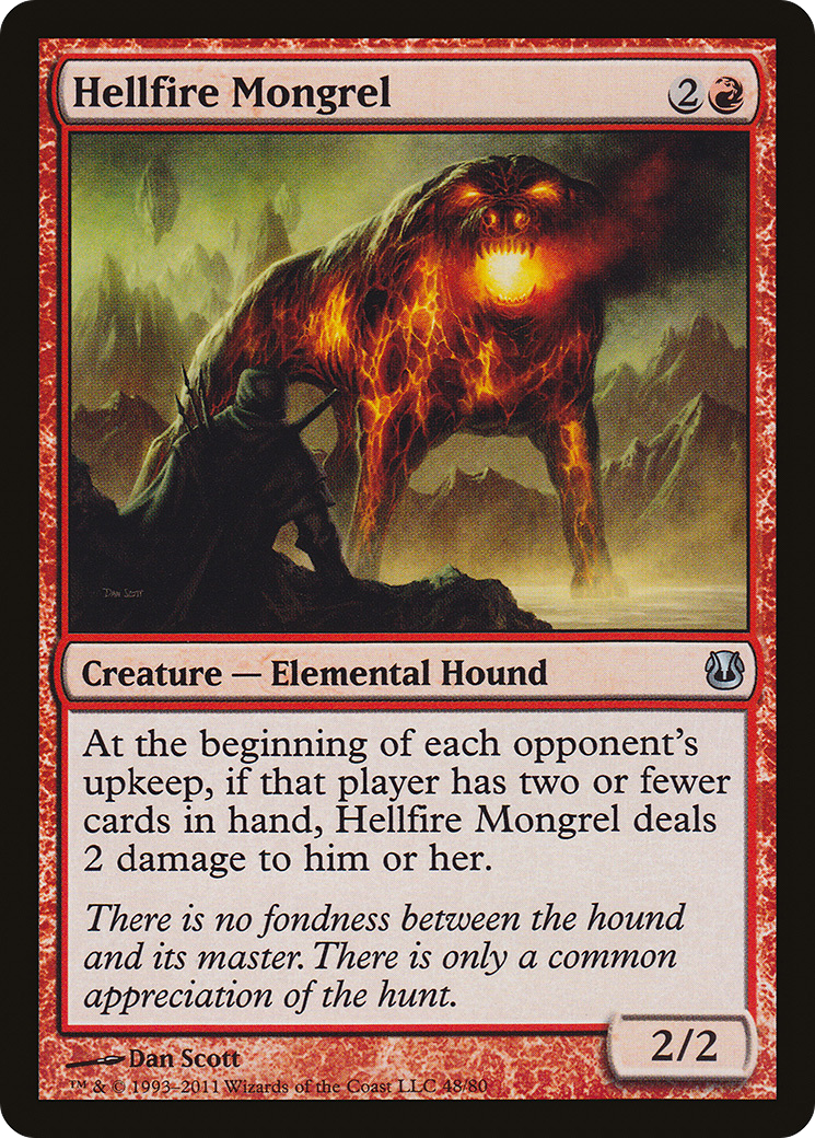 Hellfire Mongrel (DDH-048) [Duel Decks: Ajani vs. Nicol Bolas]