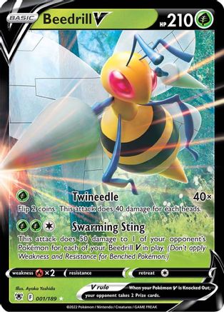 Beedrill V 1/189 - [SWSH10 Astral Radiance] Holofoil