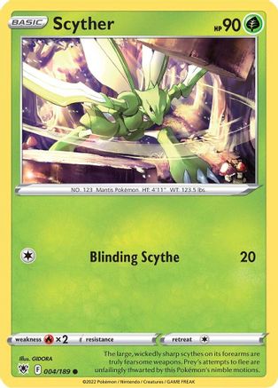 Scyther (004) 4/189 - [SWSH10 Astral Radiance] Reverse Holofoil