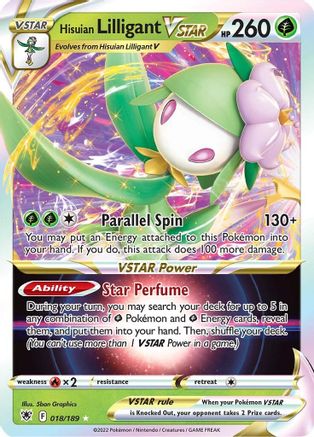 Hisuian Lilligant VSTAR 18/189 - [SWSH10 Astral Radiance] Holofoil
