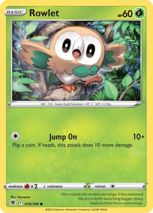 Rowlet 19/189 - [SWSH10 Astral Radiance]