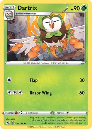 Dartrix 20/189 - [SWSH10 Astral Radiance] Reverse Holofoil