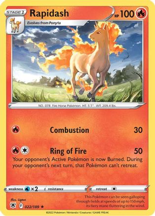 Rapidash 22/189 - [SWSH10 Astral Radiance] Reverse Holofoil