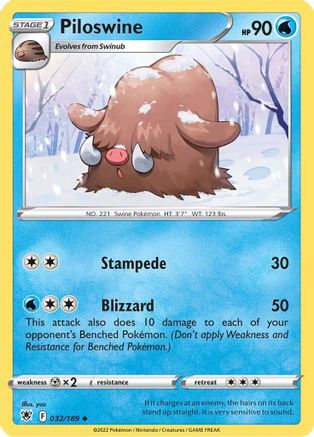 Piloswine 32/189 - [SWSH10 Astral Radiance] Reverse Holofoil