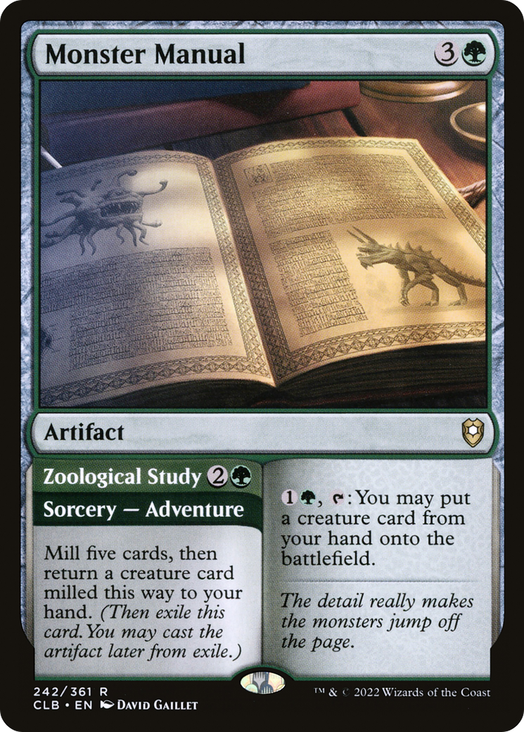 Monster Manual // Zoological Study (CLB-242) [Commander Legends: Battle for Baldur's Gate]